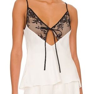 L'Academie Bo Cami in White & Black Size M